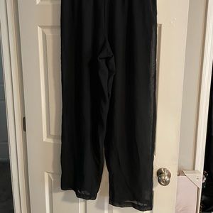 Black Polyester Lined Dress Pants